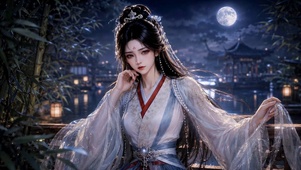 （免费）月夜古风汉服美人南宫婉