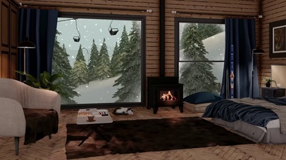 雪天小屋卧室