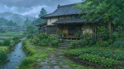 雨天古宅