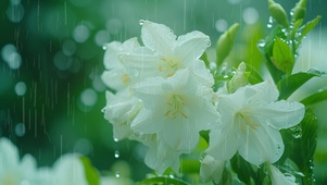 清新细雨小花