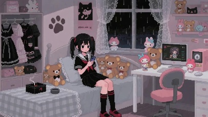 像素风少女的房间