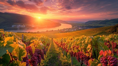 梦幻晚霞葡萄园