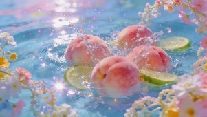 夏日清凉水蜜桃