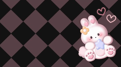 粘土风3D立体兔兔可爱电脑壁纸