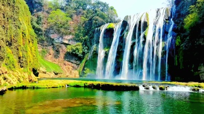 4K唯美山涧瀑布