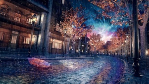 雨天街道