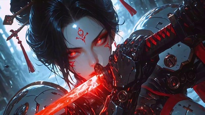 赛博女武士