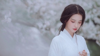白衣古装美女古风