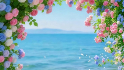 治愈大海鲜花