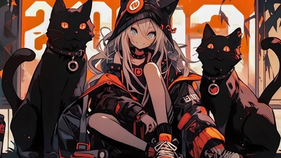 黑猫女孩