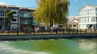 云南大理旅游洱海边龙龛码头