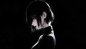 短发暗黑红眸少女