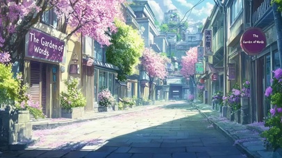 春日温馨静谧小镇街景