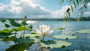 清新荷花