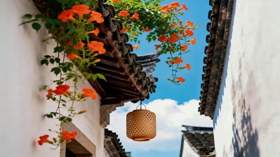 小巷里的鲜花