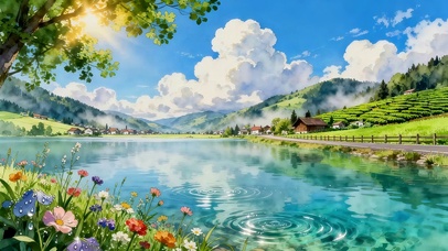 春景湖泊