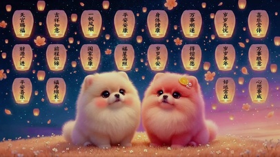 可爱狗狗为你祈福