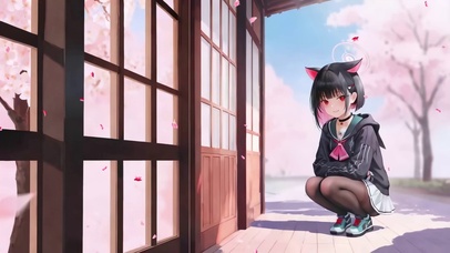 樱花树下JK少女