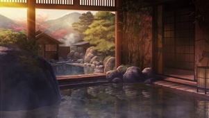 深山の温泉