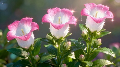 粉白风铃露光私语小清新治愈花境