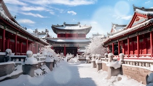 古风雪景