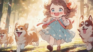 女孩和她的玩伴