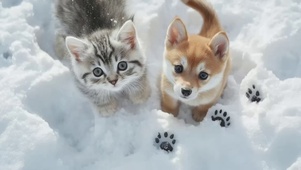 可爱的猫咪狗狗