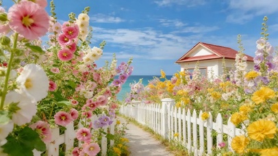 海边鲜花小镇