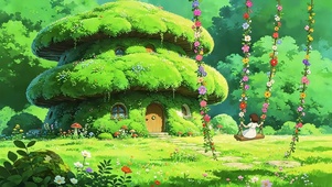 蘑菇屋花藤秋千