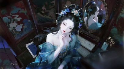 古风美女-瑞屏镜花