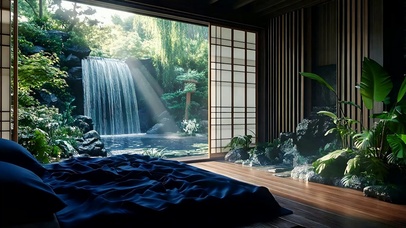 护眼树木河流