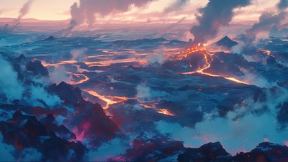 俯瞰壮观火山岛