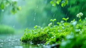 护眼清新小雨4K