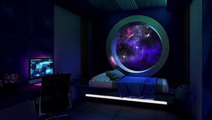 太空观景的星际飞船