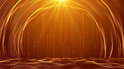 4K大气金色粒子圆环