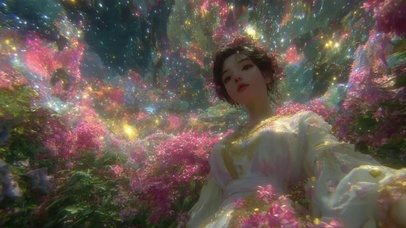 梦中治愈美少女鲜花