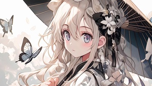 4K 蝴蝶女孩