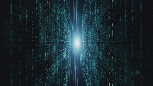 4K 高清  抽象数字粒子流