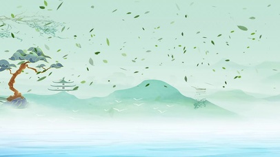 古风中国风绿色山水美景