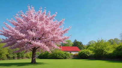 春天樱花树
