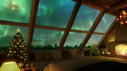 舒适的阁楼看北极光