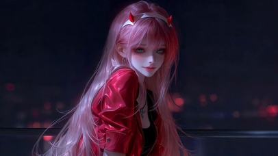 暗夜粉发美少女国家队02