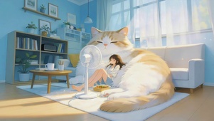 大猫和女孩