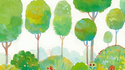 简约小清新护眼树木