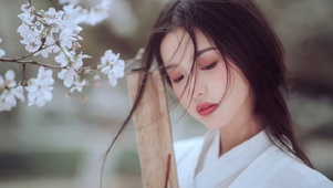 白衣古装美女古风