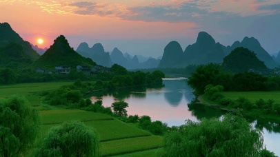 国风山水风景
