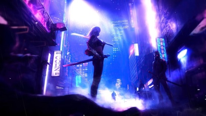 赛博朋克双刀少女