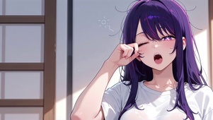 慵懒的哈欠女孩