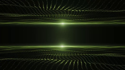 唯美淡绿粒子光效波浪