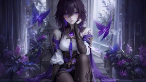 房间紫蝶女孩